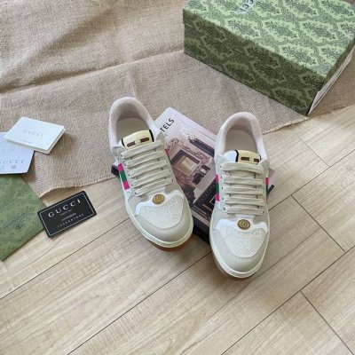 出厂： Gucci 古驰2025顶级专柜 代购系列 官网上新 全球同步 古驰顶级情侣脏脏鞋 情侣鞋 古驰情侣 Gucci鞋控 小红书热搜常客 情侣穿搭Oot D
