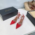 高品质出厂 ！小众潮牌Alaia24春夏秀场款H IGHLOVE爱心漆皮胶片简易尖头平底凉鞋！ 精致优雅的同时还具有时髦感，穿上它休闲日常与与高级奢华驾驭自如，