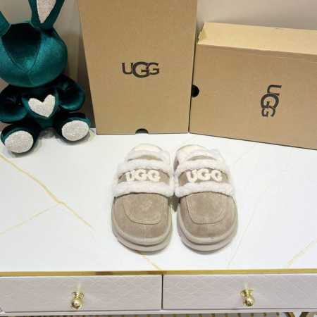 ，UGG2024最新logo火爆拖鞋，羊毛logo，上脚轻巧舒适，羊毛里，码数：35-40， 40定做 - 点击图像关闭