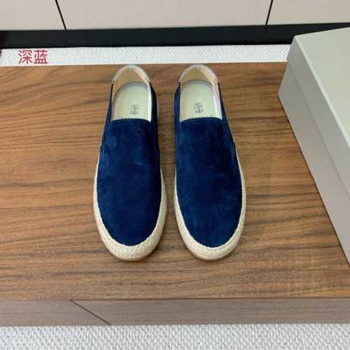 BRUNELL* CUCINELL* 男款渔夫鞋。简约时尚。鞋面羊京，牛皮内里，高密度弹力乳胶 可拆卸独立高弹力乳胶鞋垫 原版大底。 码数：39-46 39、4