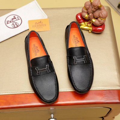 工厂价 Hermes 爱马仕专柜同款经典套脚鞋1:1开模原单品质采用进口头层牛皮猪皮内里超高档男鞋皮鞋沉实稳重 非常特别 色，码数38-44 45.46 47订
