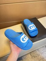 Gucci古奇拖鞋 男鞋高端品牌 官网1:1最新力作：原版开模定制，面料釆用进口原版材料制作，升级版tpu大底，更轻便，防滑。市场顶级品质，简单不失品味，潮人必