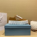 橙子出厂价p prada 普拉达 春夏新款 增高厚底饼干鞋 系带帆布鞋 材质 进口帆布 跟高 4Cm 码数 34-42