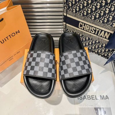 橙子出厂价p louis Vuitton 路易威登 Lv夏季新款 情侣款一字拖鞋 男女同款 颜色 7个颜色 码数 36-46