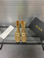 ALAIA 夏季新款平底网面靴凉靴 原版购入法国一线奢侈品牌ALAIA 阿莱亚24SS法式仙女芭蕾舞平底跳舞鞋，ALAIA品牌源自其创始人，Azzedine A