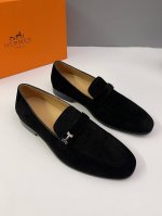 HermèS 爱玛仕男士皮鞋，1 1顶级代购原单品质，鞋面进口牛皮配头层牛皮内里，原版五金，订制原版真皮大底，创造你的亮点从鞋开始，配码38-46 38.45.