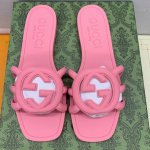 橙子出厂价p gucci 古驰春夏新款 沙滩果冻鞋 镂空拖鞋 凉拖 原版开模经典双G鞋面 原版开模橡胶注塑一体成型 双层组合大底 码数 35-42