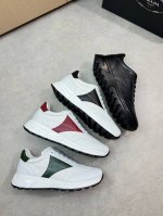 prada 普拉达 -高端品质 原单休闲运动鞋 -鞋面：进口纳帕小牛皮、荔纹小牛皮、鞋舌.鞋身；空压品牌Logo -内里：水染牛皮 -大底：超轻Tpu发泡 橡胶