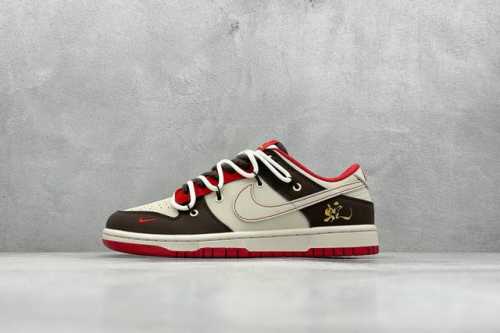 400 現貨 终端放店 Xc版 Nike Sb Dunk Low 蛇年限定 米棕红小钩绑带 纯原大厂出品 极力推荐 原装头层材料 独家版型蒸餾加工 帶來的是更好