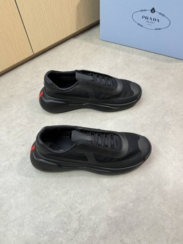 prada 普拉达 -高端品质 原单休闲运动鞋 -鞋面 纳帕小牛皮 品牌高丝光帆布布匹 鞋身热切工艺 -内里 品牌帆布 -大底 超轻Tpr 橡胶 双色成型大底
