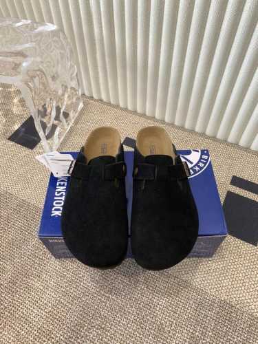 情侣款birkenstock 勃肯 包头半拖鞋人体工程学设计 软木乳胶鞋床 轻便舒适 脚感满分 脚蹬上就能走 穿脱超方便。码数：35-45