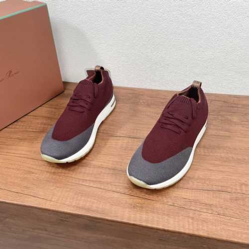Loropiana 诺悠翩雅 360 Lp Flexy Walk男士运动鞋 这款运动鞋采用针织羊毛鞋面，后跟光滑小牛皮革包裹，套脚式设计搭配系带调节，鞋口复杂的
