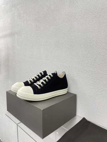 宽带 Rick Owens-24Fw 厚底 Ro 系列 牛皮面 情侣款 高品质 黑色进口绒布 皮质 Rick Owens 2022到2024至今的大热款 懂得都