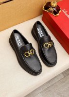 商品商标：Ferragamo 菲拉格慕 休闲皮鞋 正码码数: 38-44 45.46订制 商品材料：精选 进口头层牛皮鞋面+奢华五金扣，进口水染牛皮内里。强烈立