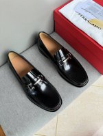 原单品质 独家新款 菲拉格慕ferragamo正装皮鞋 套脚鞋专柜新款同步 精致手工缝线 做工细节堪比专柜 鞋面进口牛皮 牛皮内里 原版意大利真皮大底 黑色 酒