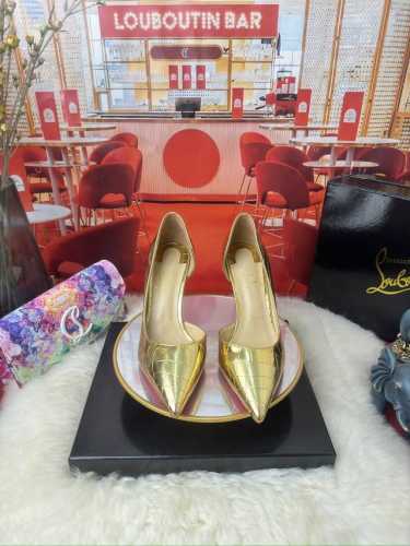 金色石头纹侧空单鞋 订做款 Price： Size：34-44 34.40.41.42.43.44半码定做不退换 Colour：many colour Heel