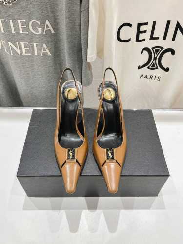 高版本出厂400 Saint Laurent 圣罗兰Ysl 25Ss春夏大热全新高跟鞋单鞋凉鞋！ 经典Cassander复古Logo搭配野性自由高雅性感并存，收