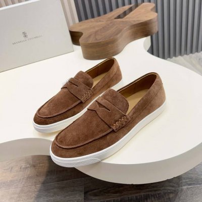 东莞货 Brunello Cucinelli Bc新款男士棉质马裤呢胶底鞋休闲鞋 这款本季精美色彩的马裤呢组合底鞋以柔软织物棉布鞋面材料和绒质感麂皮鞋后跟演绎休
