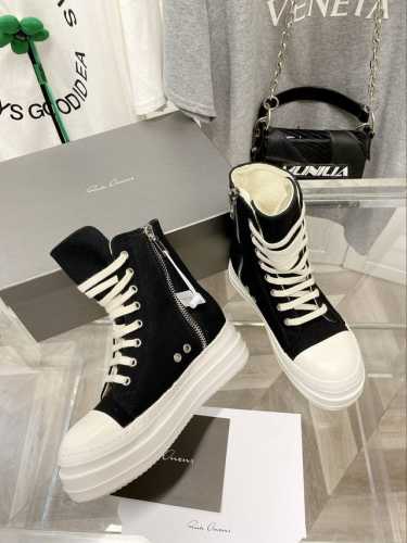 女 、男 瑞克.欧文斯 Rick Owens DRKSHDW复线新款缎面厚底靴 鞋面采用多层布复合，内里帆布。原版定制鞋垫，独家定制IP鞋底 2次发泡，减震耐磨