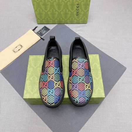 跑量款官网同步1:1复刻 Gucci 顶级代购男士专柜同步发售，时尚休闲，舒适透气个性，潮男首选，进口羊皮里、时尚潮流，潮男必备，鞋底：原厂特供原版底，独家活动 - 点击图像关闭