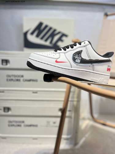 公司级头层斯图西 X Nk Air Force 1'07 Low 空军一号低帮休闲板鞋 #定制皮料 原楦原纸板 纯正空军版型 高清洁度 内置全掌气垫Dq6628