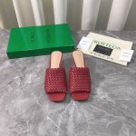 工厂p价p 顶级高端版本 代购品质 原版开发 Bottega Veneta Ss新品爆款夏季方头中跟凉鞋Knot穆勒凉拖女鞋 Bv新款小编织鎏金中跟抢手大爆款