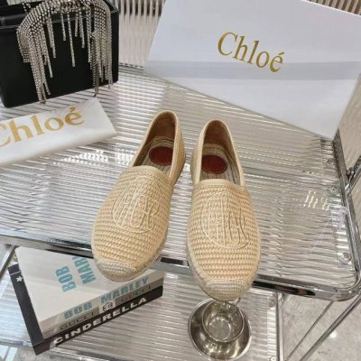 工厂p价 女装女鞋 运动原单 Chloé渔夫鞋 材质：草编面料、牛皮内里 颜色：杏色、白色 码数：35-40 40订做不退换 Chloé渔夫鞋，简约独特，Log