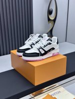 橙子出厂价p 新配色 louis Vuitton 路易威登 Lv Trainer 情侣款运动鞋板鞋 休闲复古篮球鞋 从复古篮球鞋汲取灵感 打造备受青睐的 Lv
