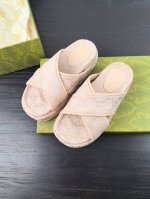 所见即所得代购级别顶级版本 Gucci古驰女士厚底拖鞋包头穆勒鞋拖鞋火爆全网100周年秀场大爆款无原版不开发购买原版一比一完美复刻 面料 进口材质 内里 牛皮内