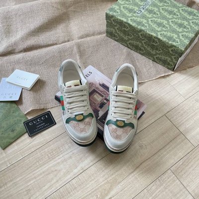 出厂： Gucci 古驰2025顶级专柜 代购系列 官网上新 全球同步 古驰顶级情侣脏脏鞋 情侣鞋 古驰情侣 Gucci鞋控 小红书热搜常客 情侣穿搭Oot D