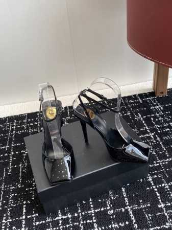 代购级 SAINT LAUREN* YSL 杨树林新款小细高跟凉鞋 设计更稳更好穿 小姐姐的美丽尤物高跟鞋 优雅迷人性感 女人味十足！进口漆皮 内里垫脚羊皮 意 - 点击图像关闭