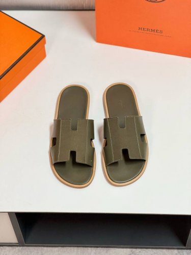 hermèS 真皮底 Size：38-44 45.46.47定制 爱马仕最高品质经典H拖鞋～高端男士凉鞋沙滩鞋拖鞋～专柜同步～原单代购货！原版进口鞋面牛皮内里牛