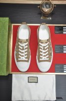 出厂价 Gucci 古奇 官网1:1运动男鞋火爆上市，采用原版布料+水染羊皮内里，再加官网原版1:1舒适大底。时尚百搭，着脚超舒适、透气。标准鞋码38 45 4
