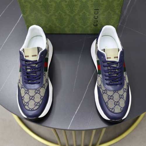 出厂价Pp： 品牌：古奇Gucci 标准码：38-44 45订做 等级：官网同款 材料：原版皮料拼接 舒适透气内里 Q弹轻便耐磨运动大底 款式类别：男士时尚休闲