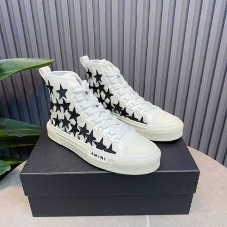 Amiri埃米尔 高帮 情侣款:Size:35-44 45.46订做 2024 帆布高帮厚底休闲板鞋 Amiri 系列帆布低帮板鞋 经典板鞋版型设计 款式时尚 - 点击图像关闭