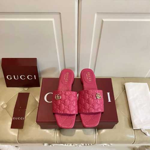 出厂价p ，古奇Gucci新款拖鞋，高端版本，压花皮面，羊皮里，真皮大底，35-40码 34，41码定做不退换