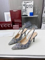 原单品质gucci2025春夏新品水钻高跟鞋，顶级品质发售购入正品开发原版烫钻工艺经典双G老花面，内里羊皮配合意大利原板材质与工艺原版一致码数:35-42，p橡