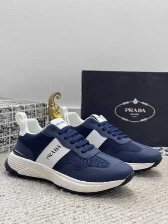 出厂价pp 实价 高端精品-普拉达~ p 家高品质原单牛货精品 经典升级版本 简洁大方打造绅士休闲城市风格 鞋面牛皮拼接Logo工艺 网布透气内里 弹力橡胶抽真 - 点击图像关闭