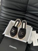 Chanel 25P新款双C编织拖鞋 新编织面料 编织鞋面 内里羊皮 原版大底 Size:35-39 其他码数定做