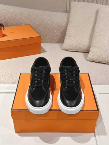 ΗErmes 女少情侣款款.Size:35-44. 45定做 爱马仕 25Ss顶级版本# 爱马仕Deep系列情侣款小白鞋休闲滑板鞋 时尚的图形设计 打造复古风格