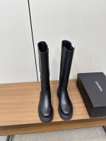 Chanel 24k新款切尔西长靴 骑士靴 秋冬走秀款 上脚特显腿型百搭 任何仙女都可以轻松驾驭 进口小牛皮鞋面 羊皮内里垫脚 原版开模耐磨发泡底、 Size: