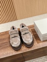 顶级品质 Brunello Cucinelli fw24 new arrival～ BC 2024秋冬新款｜厚底羊毛乐福鞋 皮毛一体材质～妥妥的保暖神器一枚～