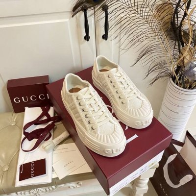 出厂价P ，古奇Gucci 休闲鞋，时尚大方气质满，经典提花帆布面，原版私模橡胶底，35-40码