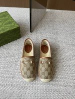 Gucci 2025Ss新款马衔扣女士新款渔夫鞋 这款鞋采用米色和深棕色Gg帆布制 成整双鞋子采购Zp开发打造 全部定制材料 独家开模大底，细节全部对版出货 连