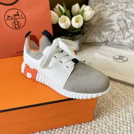 男码10 顶级版 Hermès 爱马仕 Flex系列 男女同款针织运动鞋 休闲鞋 麂皮拼针织撞色 尺码：女码 35-41 40、41、不退换 男码 39～45 - 点击图像关闭