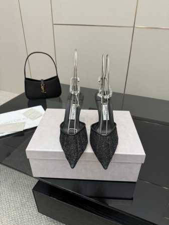 jimmy Choo新款Y链高跟鱼嘴凉鞋 网纱贴钻面尖头单鞋 水晶钻面高跟鞋 鞋面 进口网纱施华洛世奇水晶钻 内里 进口羊皮 大底 意大利进口真皮大底 跟高 8 - 点击图像关闭
