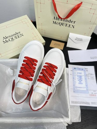 橙子出厂价p alexandermcqueen 亚历山大 麦昆 Mcq 情侣款滴胶小白鞋 厚底增高休闲鞋 运动鞋板鞋 热销经典款 男女同款 底厚 4.5Cm 码
