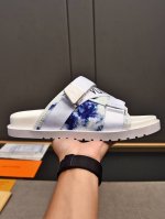 Lv～驴牌 奢品高端男士拖鞋｜原版材质精细做工｜经典老花接接小牛皮｜鞋底超软｜夏季必入款 Size：38-45