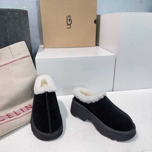 高品质出厂 ！顶级品质UGG油鸡鸡24ss秋冬新款克罗格 厚底坡跟拖鞋羊毛雪地靴！独特的设计，懒人的最爱！ 鞋面牛磨砂，内里羊皮毛一体 原版发泡大底 轻便防滑