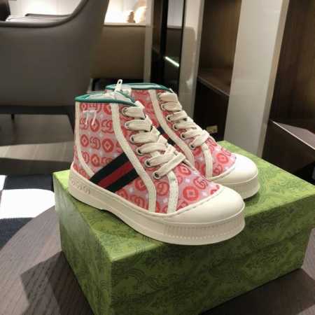 童鞋上新 Gucci 77系列秋冬高帮鞋 码数：26-35 代发： - 点击图像关闭